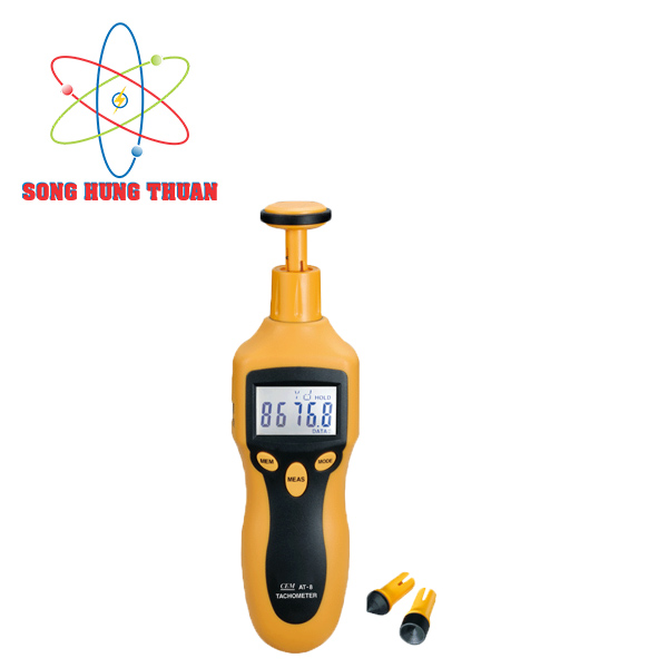 Máy đo tốc độ vòng quay Tiếp xúc/ Không tiếp xúc CEM AT-8 (2~99,999 RPM)